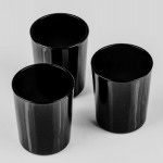All Black Glass Holder for Votive or Tea Light Candles Table decoration
